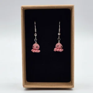Boucles d'oreilles poulpes roses