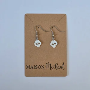 Boucles d'oreilles Têtes de mort phosphorescentes